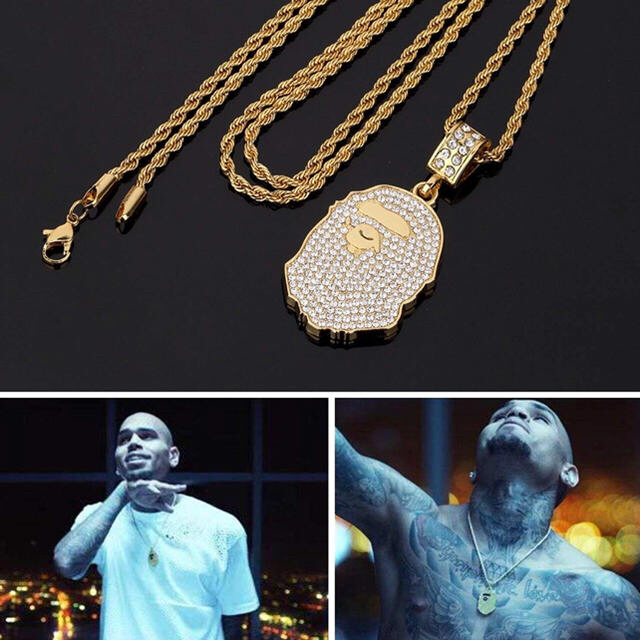 A BATHING APE - (クリスブラウン 着用) A BATHING APE ネックレスの