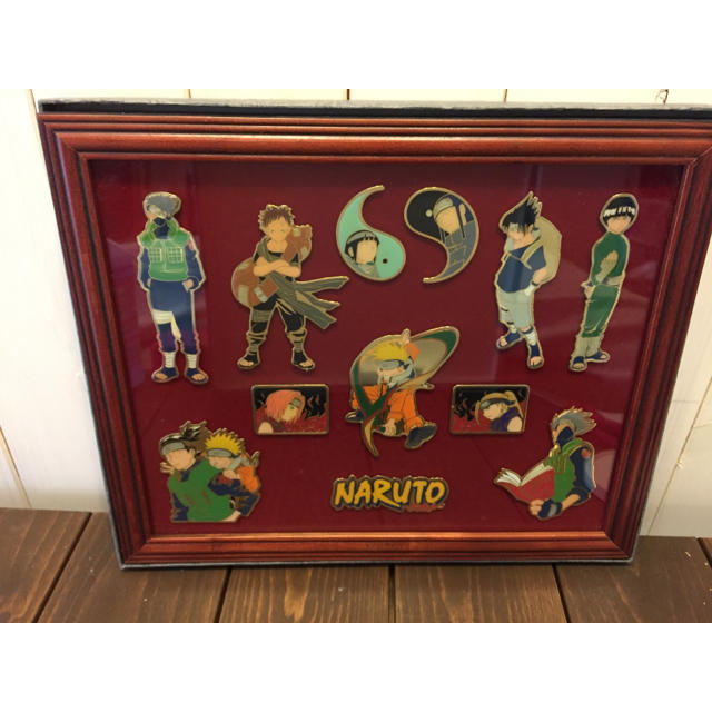ジャンプ懸賞品「NARUTO-ナルト-」額縁入ピンズセットの通販 by U's