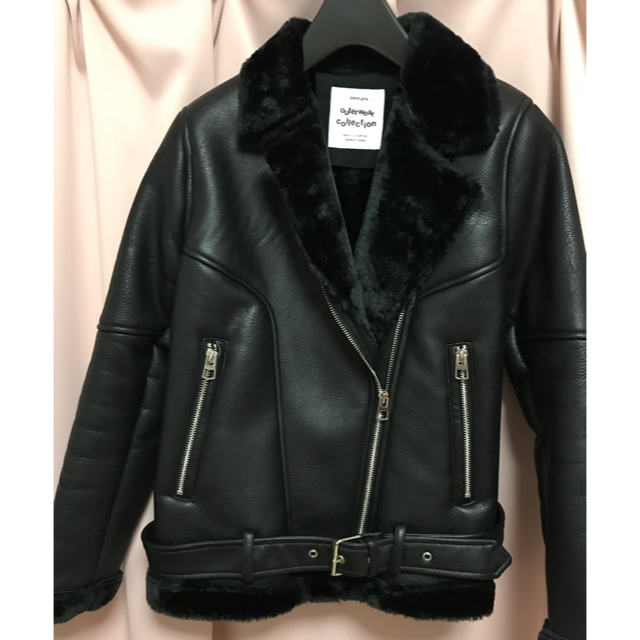 ZARA - フェイクレザーボアジャケットの通販 by yummy's shop｜ザラ