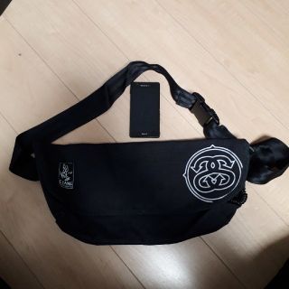 美品 90s OLD STUSSY メッセンジャーバッグ スペクトル柄 紺タグ
