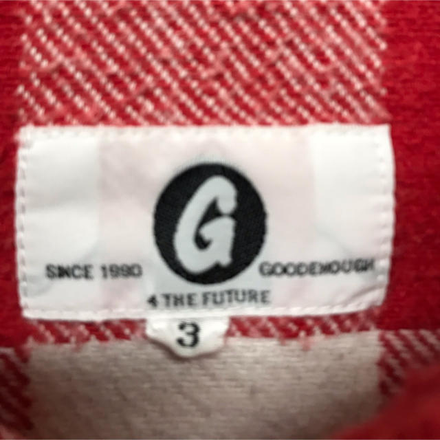 GOODENOUGH - GOOD ENOUGH ブロックチェックネルシャツ 白赤の通販 by