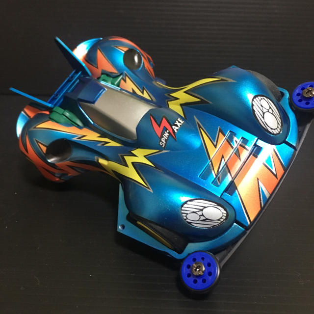 ミニ四駆 スピンアックス メタリック風塗装 全塗装完成品 確認用の通販