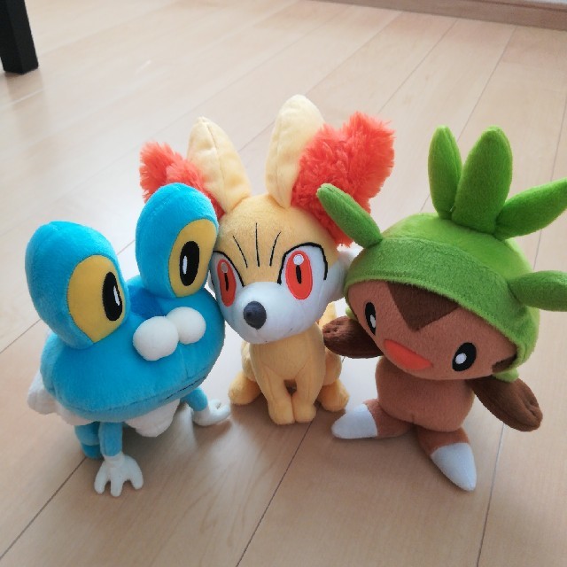 ポケモン - カロス御三家、ケロマツ、フォッコ、ハリマロンぬいぐるみ