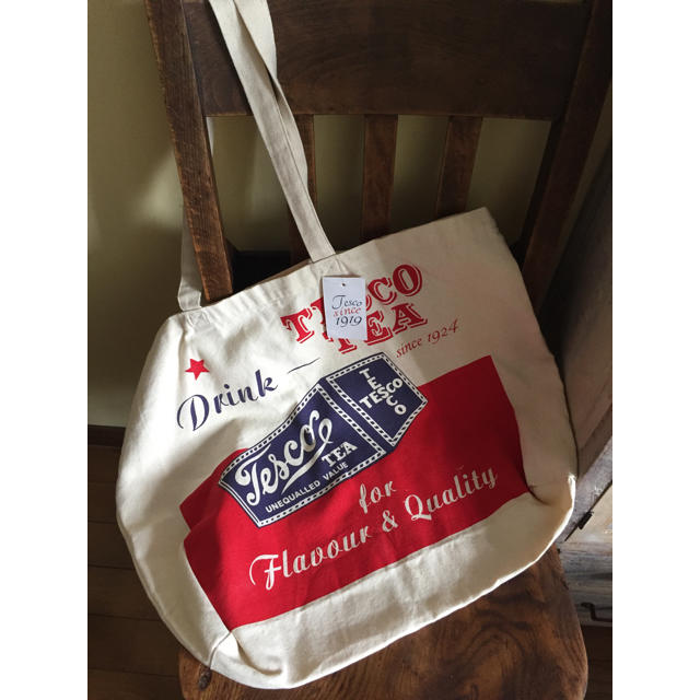 イギリス Tesco テスコ エコバッグ ○Tesco Tea ○ 綿の通販 by