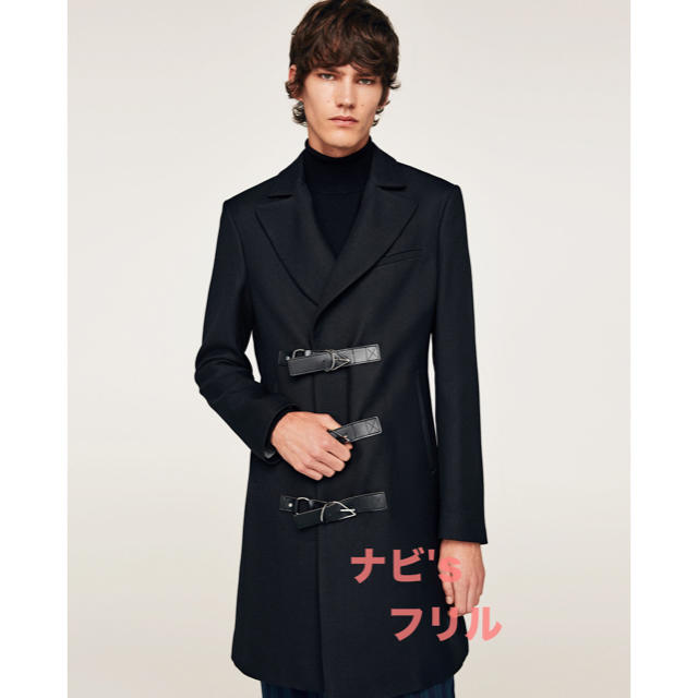 ZARA - 新品 人気完売 ZARA MAN モード系 レザー ベルト コート メンズ