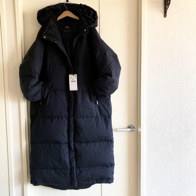 ZARA - お値下げ♪新品完売品ザラzaraロングダウンジャケット黒Sベンチ