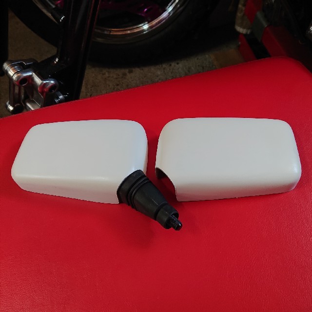 ☆クロスミラー ナポレオンミラー専用カバー白ゲル☆JADE250 CBX400Fの