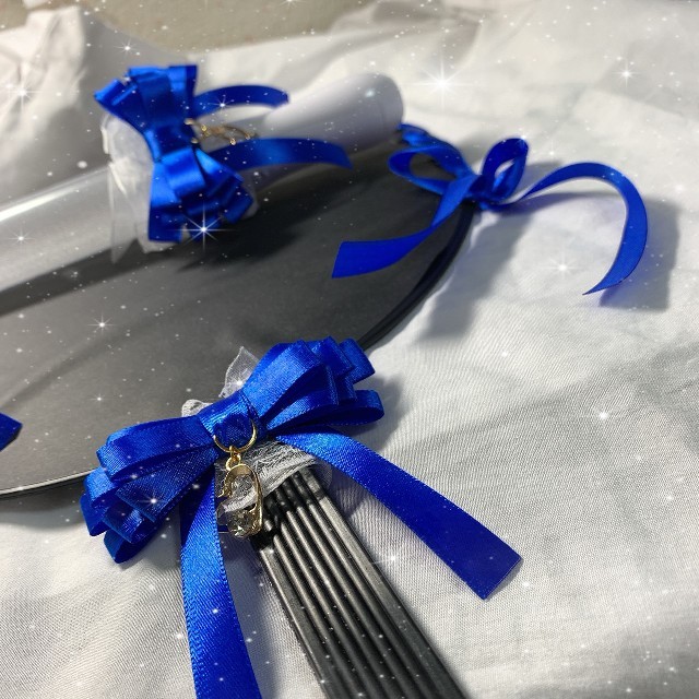 うちわ うちわリボン ペンラリボン♡ブルー♡の通販 by アヤネミ's