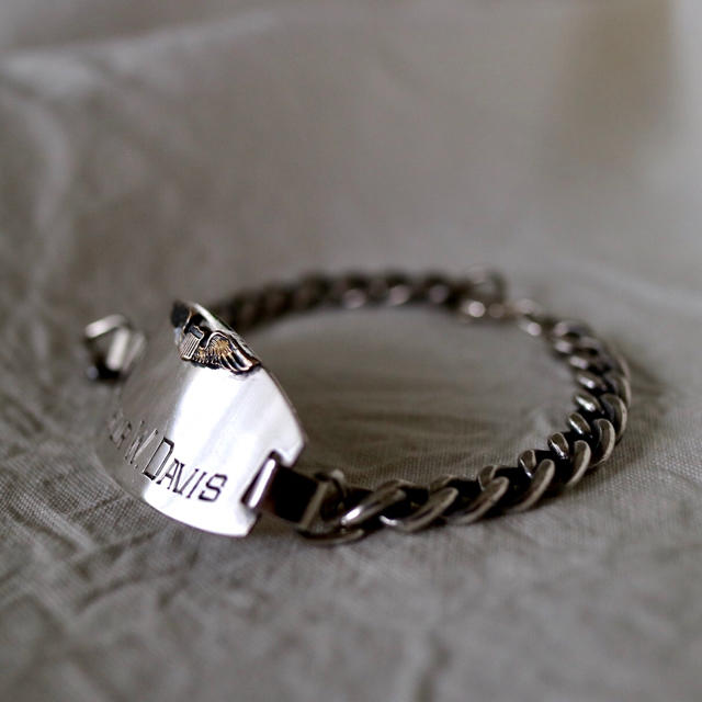 1940年代 US ARMY ミリタリー IDブレスレット シルバー製navyの通販 by