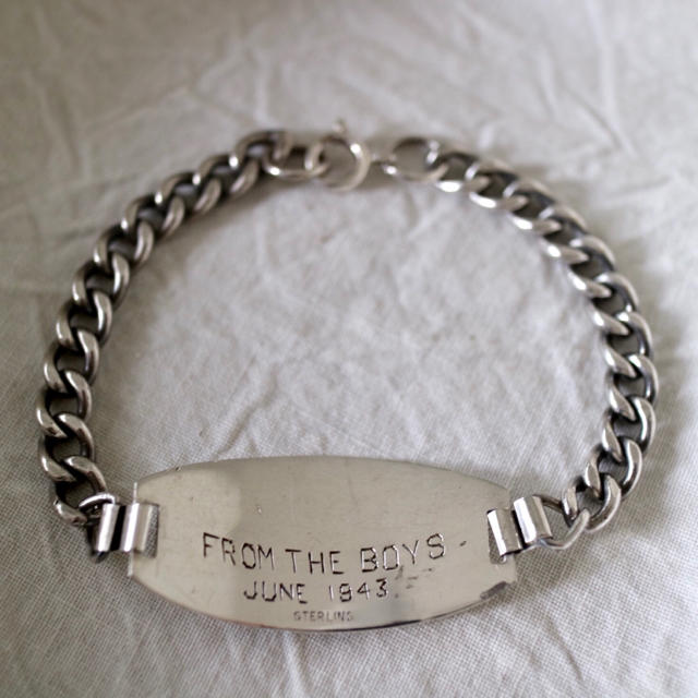 1940年代 US ARMY ミリタリー IDブレスレット シルバー製navyの通販 by