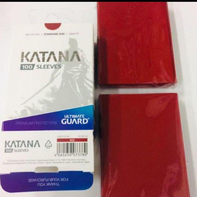 最安値 新品未使用 赤 100枚 katanaスリーブの通販 by プロフ必読｜ラクマ
