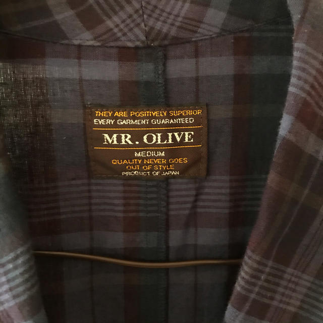 ミスターオリーブ 美品 MR.OLIVE ミスターオリーブ チェック ガウン
