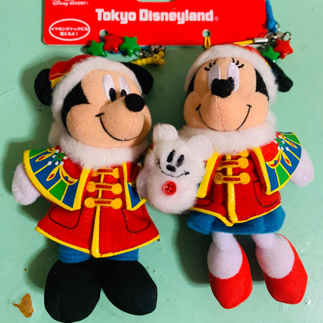 Disney - 2013年 ディズニー クリスマス ミッキー ミニー ぬいぐるみ