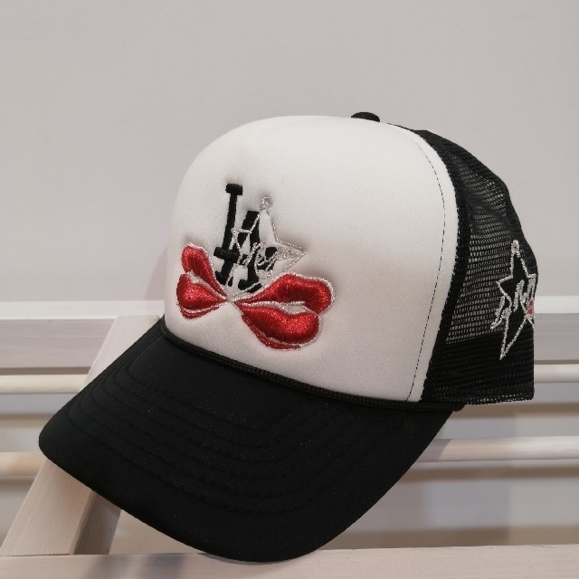 LOVE EAR ART】HRCSイベント限定 キャップ ブラック ピンク刺繍