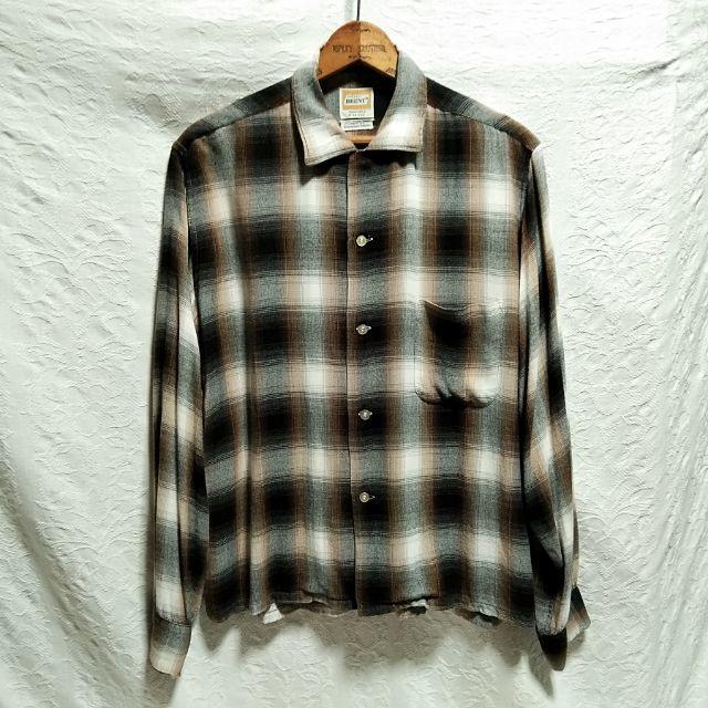 60s オンブレ シャドーチェック レーヨンシャツ GOLDEN BRENTの通販 by