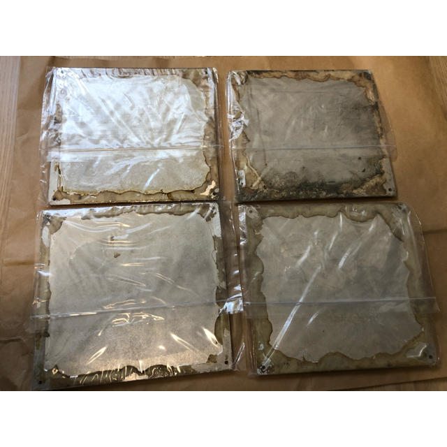 鉄道部品 製造形式板 近鉄特急 4枚組 モ22100-22400 自重板