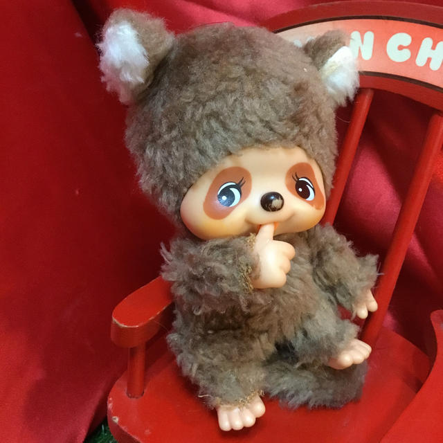 希少☆レア☆セキグチ【タヌタヌ】日本製レトロぬいぐるみ モンチッチ