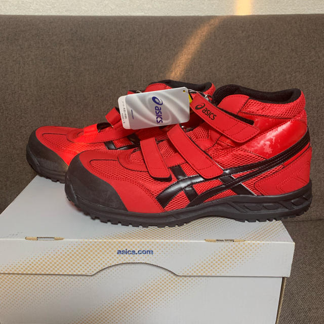 asics - アシックス 安全靴 FIS42S レッド×ブラック 希少サイズ 29