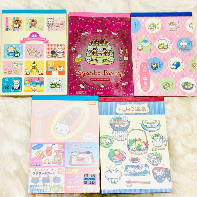 にゃんにゃんにゃんこ メモ帳 5冊セットの通販 by Aya's shop｜ラクマ