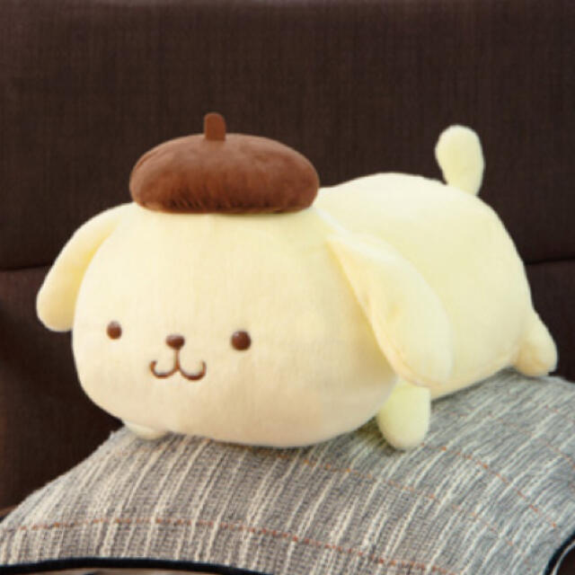 サンリオ ポムポムプリン プリン フワフワ 寝そべり BIG ぬいぐるみの