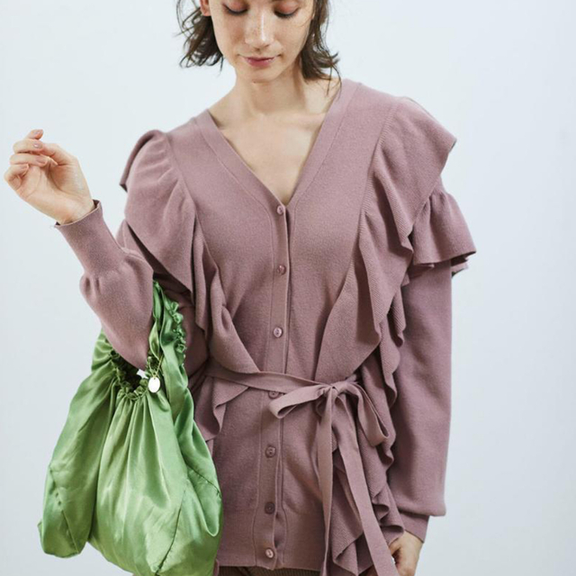 SNIDEL - フリルニットカーディガンの通販 by S's shop｜スナイデル