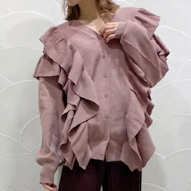 SNIDEL - フリルニットカーディガンの通販 by S's shop｜スナイデル