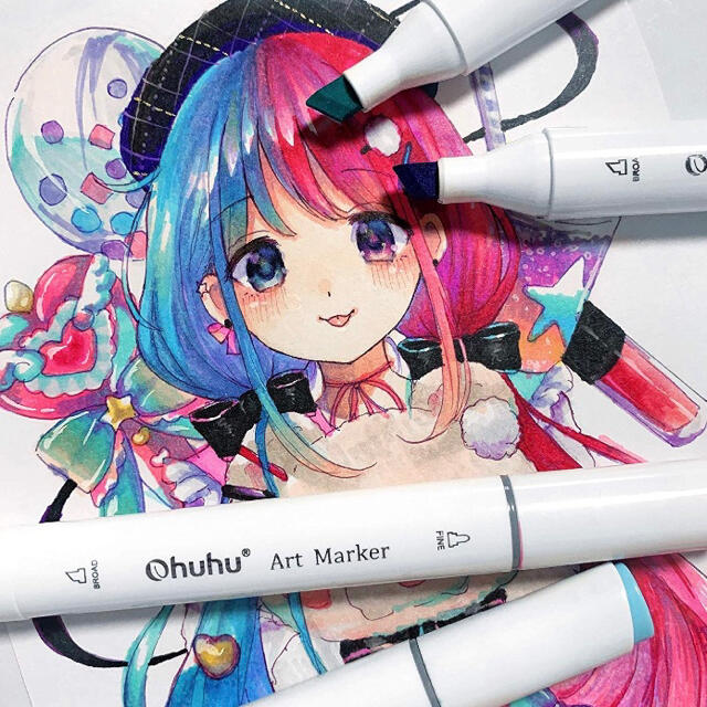 限定価格‼️】マーカーペン80色セット 漫画 イラスト コピック練習用の