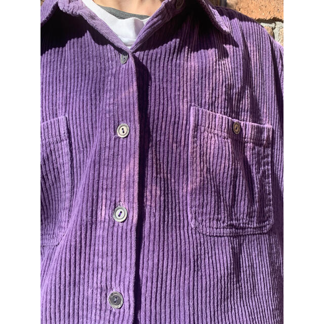 POLO RALPH LAUREN - 90s 古着 太畝・紫コーデュロイシャツ パープルの
