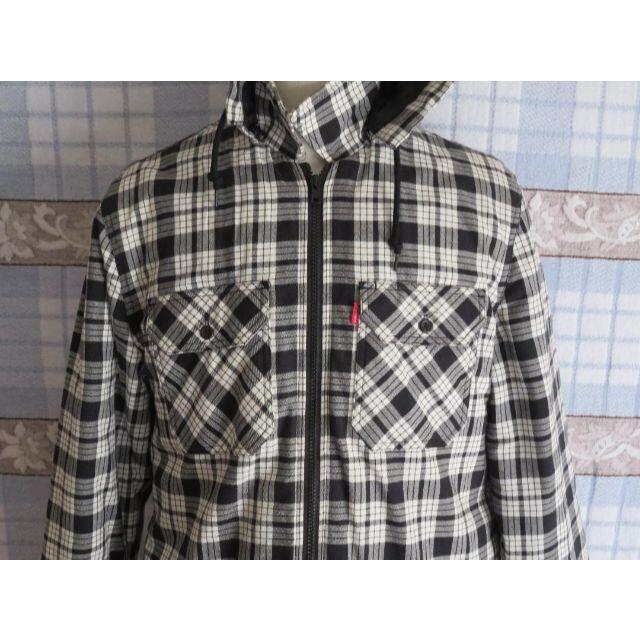 Supreme - シュプリームQuilted Zip Flannel Shirt 白黒チェック柄Sの