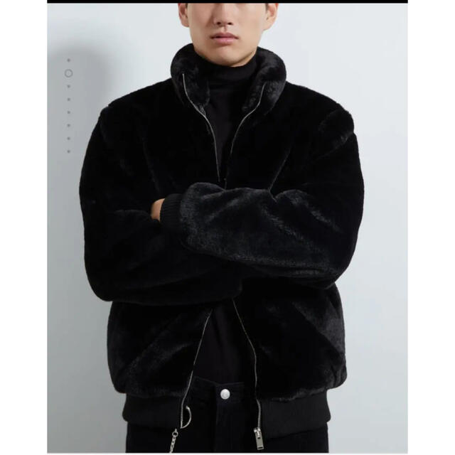 ZARA - zara ザラ フェイクファー ボンバージャケット Lサイズの通販