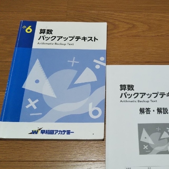 早稲田アカデミー 算数バックアップテキスト 6年の通販 by M's shop