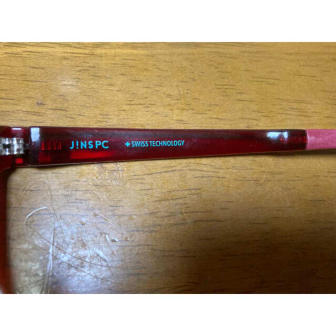 JINS - J!NS ブルーライトカット めがね 眼鏡 赤 PC パソコン スマホの