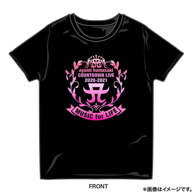 浜崎あゆみ MUSIC for LIFE Tシャツ ブラックLサイズの通販 by