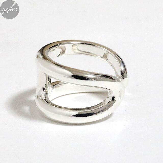 HERMES - HERMES OSMOSE GM シルバー リング 61 新品エルメス オスモズ