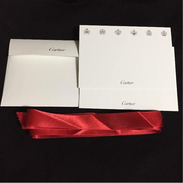 Cartier - カルティエ メッセージカード2枚 封筒 赤いリボンセット