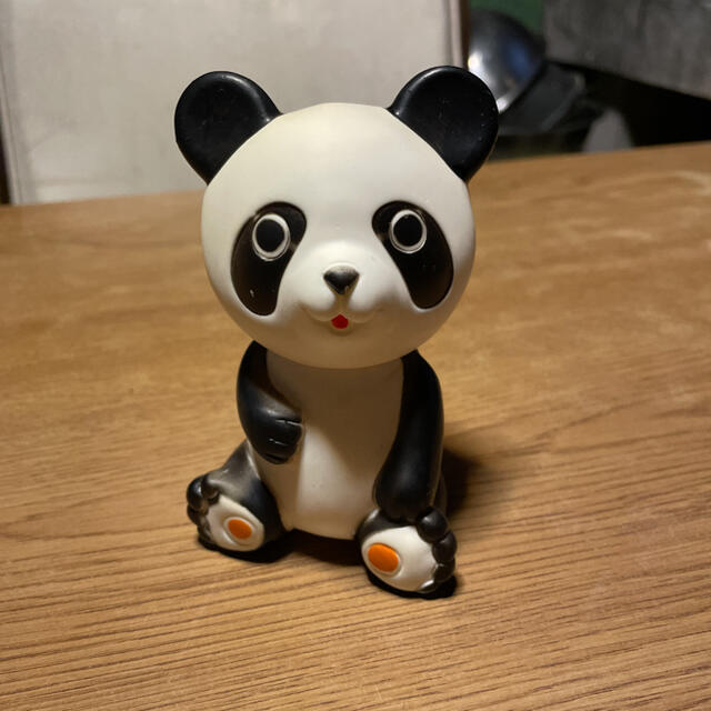 昭和レトロ♪ パンダちゃん☆ソフビ貯金箱 三菱信託銀行の通販 by