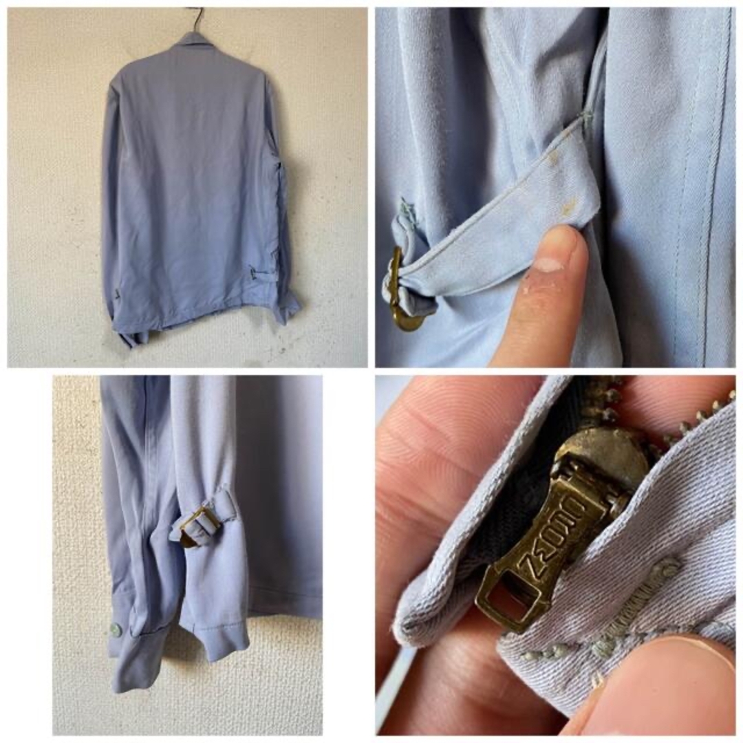 超希少カラー ラベンダーブルー 50s 60s レーヨンギャバジン