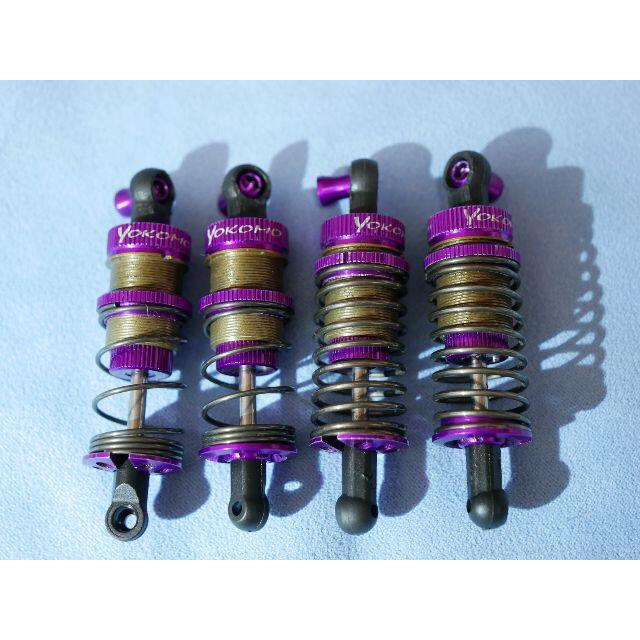 ヨコモ SLF ビッグボアダンパー YD-2用 パープル スプリング付の通販