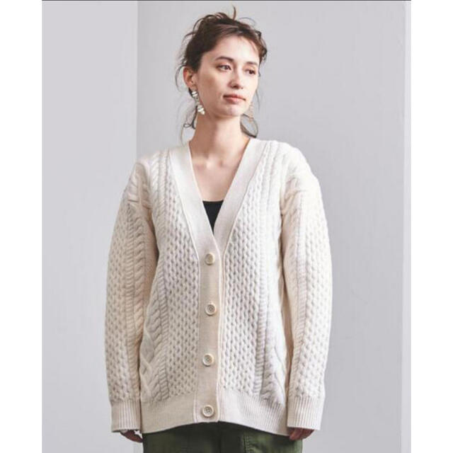 UNITED ARROWS - 【UNITED ARROWS】ケーブルカーディガン 美品の通販