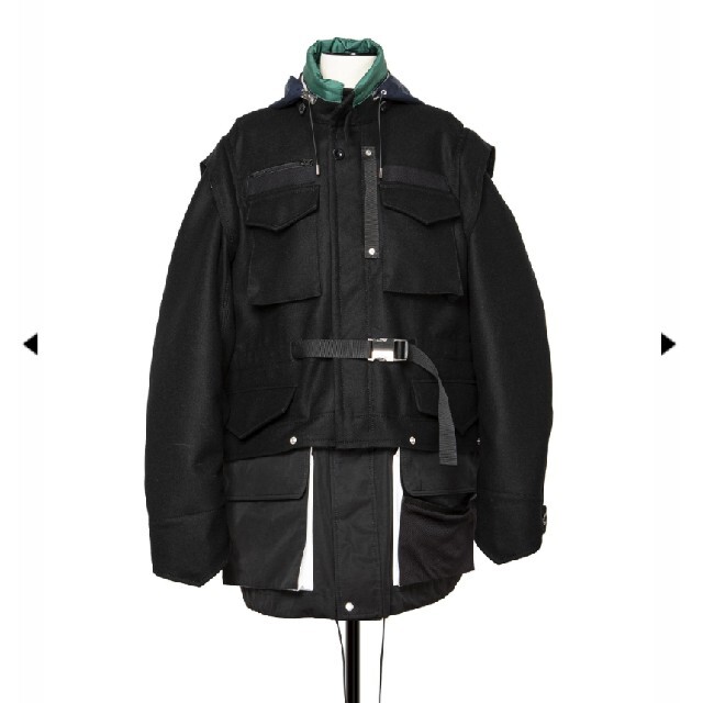 sacai - サイズ1 新品 21aw sacai Wool Melton Blousonの通販 by