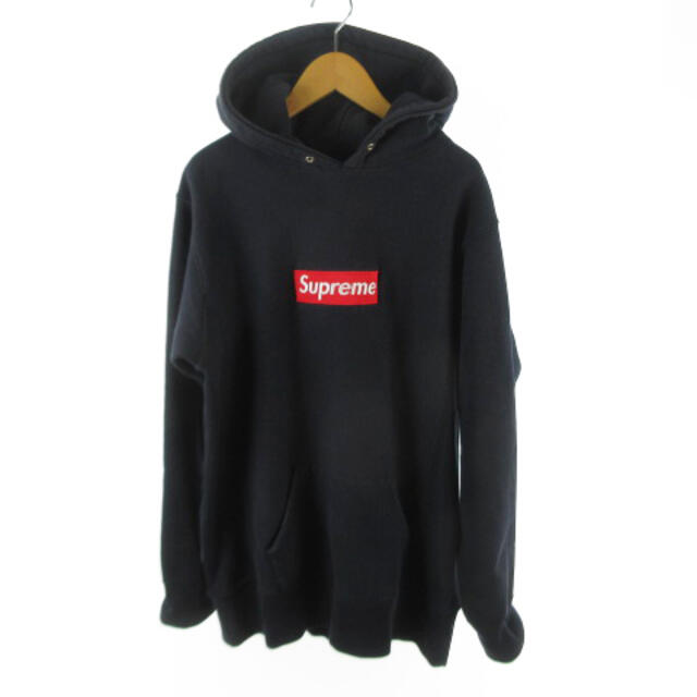 Supreme - シュプリーム パーカー Box Logo ネイビー M 紙タグ 90年代