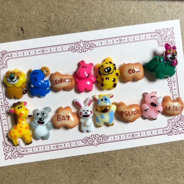 3dネイルパーツオーダー【たべっ子どうぶつ ビスケット たべっ子