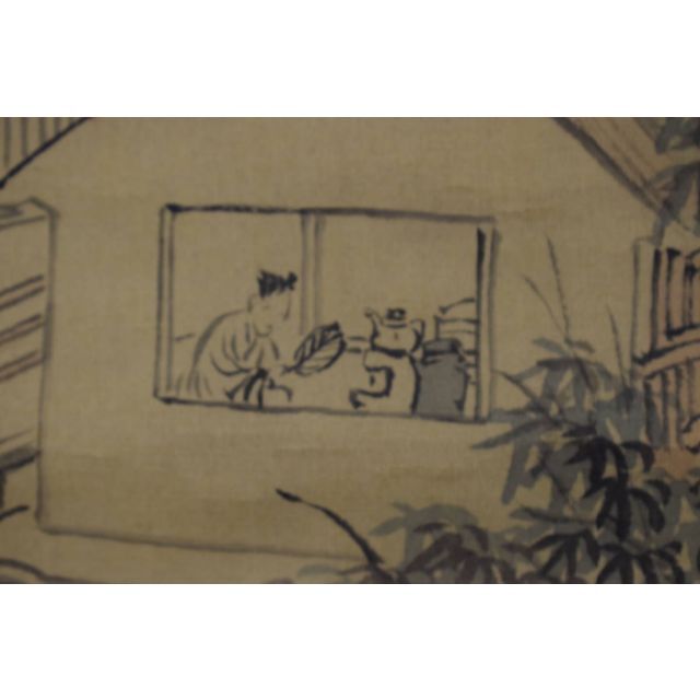 模写】渡辺崋山/山水人物図/横物/掛軸☆宝船☆Y-29の通販 by 掛軸