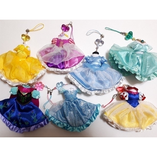 Disney - ディズニープリンセス ドレス ストラップ 携帯クリーナーの