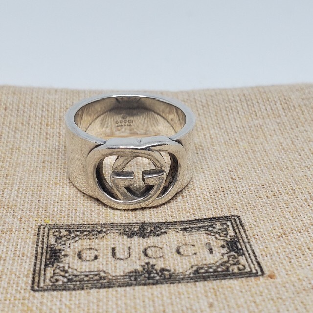 GUCCI - 【廃盤美品】GUCC インターロッキングG ワイドリング【16号