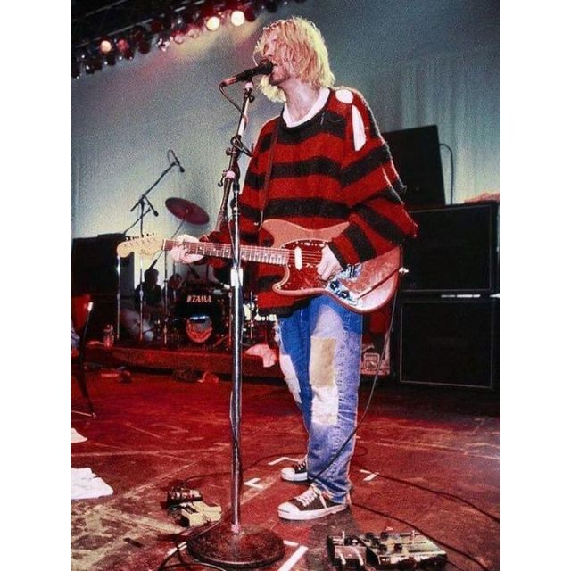 カートコバーン】ノーティカ 赤 黒 ボーダー アメリカ直輸入❗️ユニ