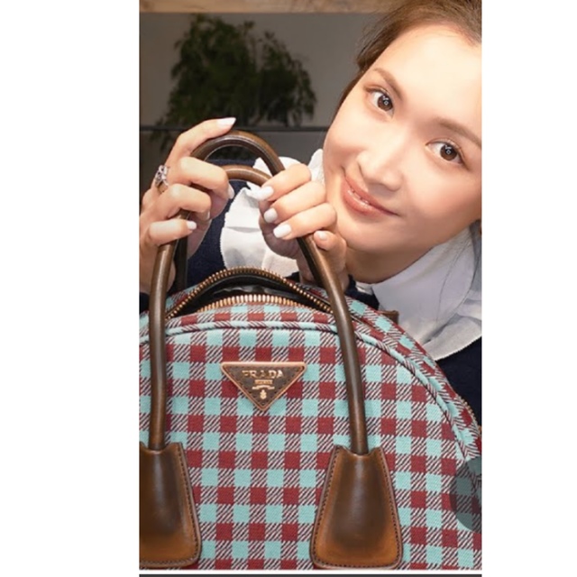 PRADA - PRADA チェックボーリングバック 紗栄子の通販 by ﾐﾎﾟﾘﾝ's