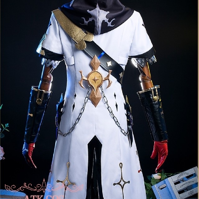 T⑧2 原神 アルベド コスプレ 武器 模様 靴 ウィッグ 高品質の通販 by