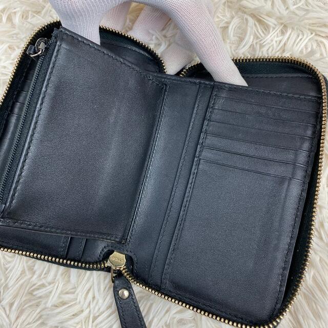 極美品・箱付き】GUCCI 財布 マイクロシマ ラウンドファスナー コンパクト