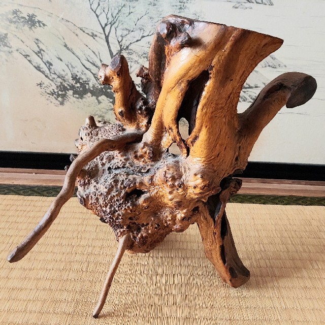 昭和レトロ】木の根 置物 切り株 天然木 インテリアの通販 by 断捨離中